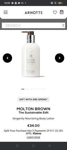 Molton Brown Gingerlily Body Lotion