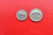 1993 Irish 5p and 10p