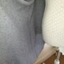 DECK by Decollage grey longline knit coatigan with hood uk 12 Image 5