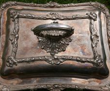 Vintage Double Vegetable Dish In Silver Plated Metal