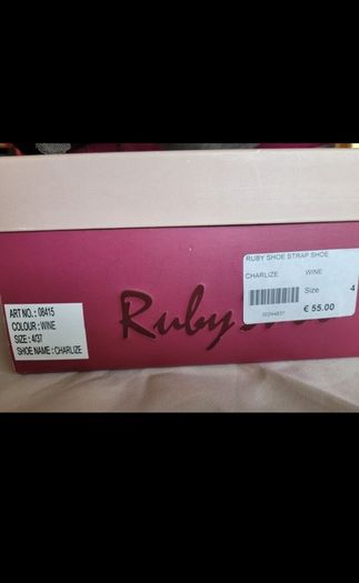 Ruby Shoes, size 4 - Wine strap shoes & matching bag