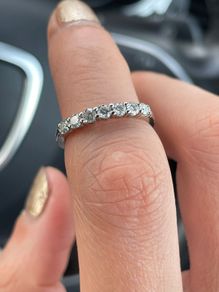 Natural diamond white gold Eternity Ring