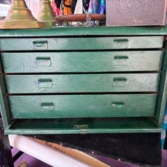 Vintage Industrial metal Engineer's drawers with working key
