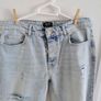 MAN Boohoo unisex distressed denim cotton jeans 34 inch waist and 31 inch leg in very good condition see last two photos for exact measurements FREE STANDARD POSTAGE INCLUDED Image 2