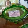 Antique emerald glass trinket box Image 5