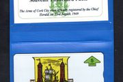 1995 Ireland 5 unit Cork International Phonecard Fair July 1995 BT Telecom showing Cork Coat of Arms (Landis &amp; Gyr (Optical) Phonecard in blue wallet