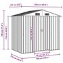Garden Storage Shed Anthracite Steel 204x132x186 cm Image 7