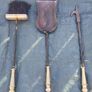 Black & Brass 4 piece fireside set Image 3