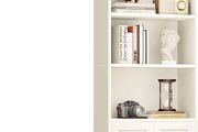 6-Tier Bookcase with Doors and Cabinet, Bookshelf Floor Standing Display Storage Shelf, Bookcases for Home, Office, Living Room, Bedroom, White, 48 x 24 x 176.4