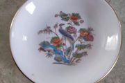 Rare find Wedgwood vintage 1980's small Kutani Crane ring dish, Cufflink dish, Ring dish, Bird china, Round trinket dish, English china
