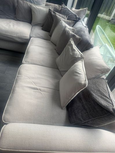 Grey Corner Sofa and Chair