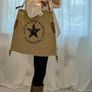 Vintage Canvas Tote Bag Cream - BRAND NEW Image 3