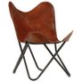 Butterfly Chairs 6 pcs Brown Kids Size Real Leather Image 3