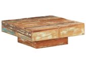 Coffee Table 80x80x28 cm Solid Reclaimed Wood