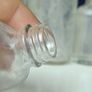 479 - Set of 6 Vintage Clear Glass Cork Screw Top Collectible Decorative Bottles Image 3