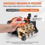 Pressure Washer Pump, 25.4 mm(1") Shaft Horizontal Triplex Plunger, 276 bar(4000 PSI), 15 L/min(4.0GPM), Replacement Power Washer Pumps Kit with 5 Nozzles, Compatible with Simpson MorFlex 40224, 40225, 40226, Santoprene Image 3