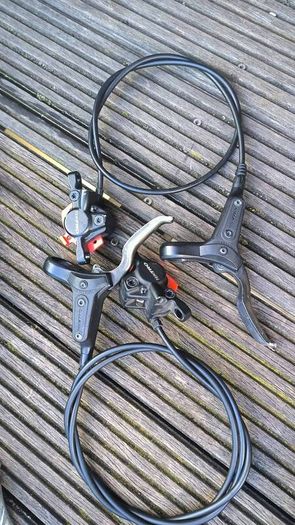 bike parts Shimano acera and hydraulic disk brakes