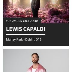 2 x Lewis Capaldi  tickets