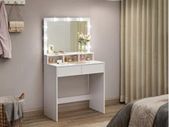 Makeup Dressing Desk Mirror with RGB LED Lights with 2 drawers for Bedroom