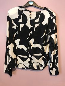 Primark ladies black white top - New