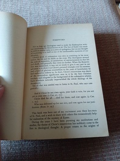 1969 Rare Find. The Resurrection. A Biblical Study. F.X. Durrrwell. Religious. Vintage.