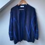 POM Amsterdam Midnight Blue Shaggy Stripe Cardigan - Size 34 (Fits up to UK 14) Image 4
