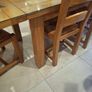 Solid Oak Dining Table with 6 Chairs Image 8