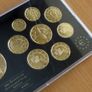 Cyprus euro coins set 24k Gold plated & Rhodium gilt Cypriot medal limited edition Image 4