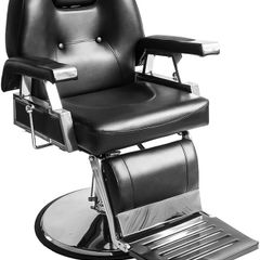 Modern Chrome Brown Hydraulic Hairdressing Chair 360 Tilt Salon 110 x 70 x 100-113 c,BLACK AND BROWN