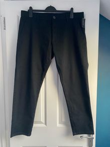 Black Mens Chino Trousers W38/L29