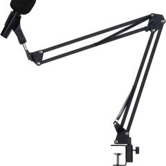 FREE P&P |  Professional Adjustable Microphone Desktop Arm Folding Scissor Suspension Stand Holder/Shock Mount/Adjustable w Solid Boom Mic Clip Perfect for Mounting on Desk Table Top for Recording