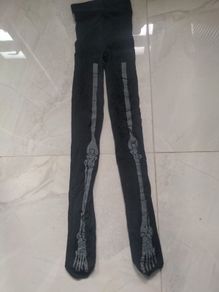 Ladies/girls/boys keleton glow in the dark tights
