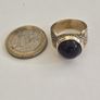 Vintage 9ct Yellow Gold Cabochon Amethyst Solitaire Ring Image 10