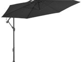 Cantilever Umbrella with Aluminium Pole 300 cm Black