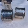 6 X Sterling Silver Hand Planished Napkin Rings(204 grams) Image 10