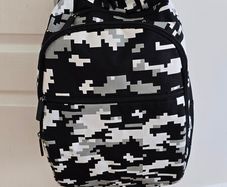 Black multi colour bagpack