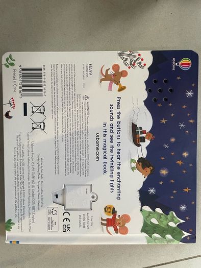 Kids book Christmas light and sounds book brand new