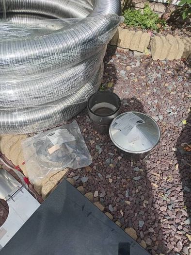 new stove 9m flue,heart ,cowl etc