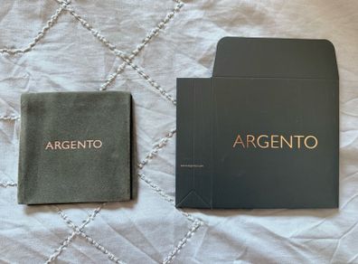 Brand new Argento pouch and box