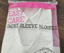 2 girls short sleeve school shirts easy care new 6-7 years