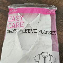 2 girls short sleeve school shirts easy care new 6-7 years