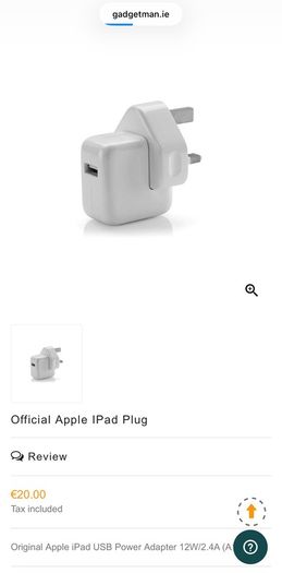 Genuine Apple 10W power adapter