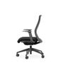 NV High Back Swivel Mesh Chair Grey Frame Black seat with adjustable arms Image 2