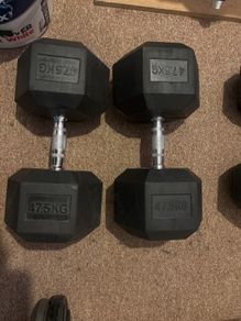 47.5 hex dumbells