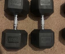 47.5 hex dumbells