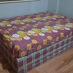 Double bed frame with mattress