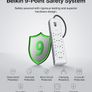 Extension Lead with USB Slots x 2 (2.4 A Shared), 8 Way/8 Plug Extension, 2m Surge Protected Power Strip - White Image 4
