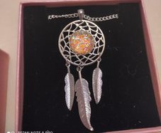 Handmade Silver dreamcatcher pendant