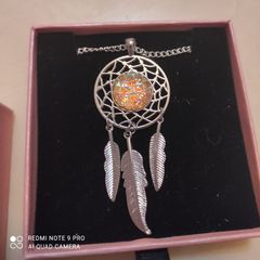 Handmade Silver dreamcatcher pendant