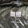Uniqlo mens olive down jacket ultra light Large Image 3